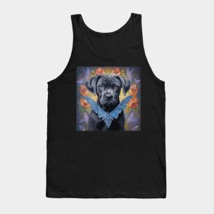 Cane Corso In Floral Garden Tank Top